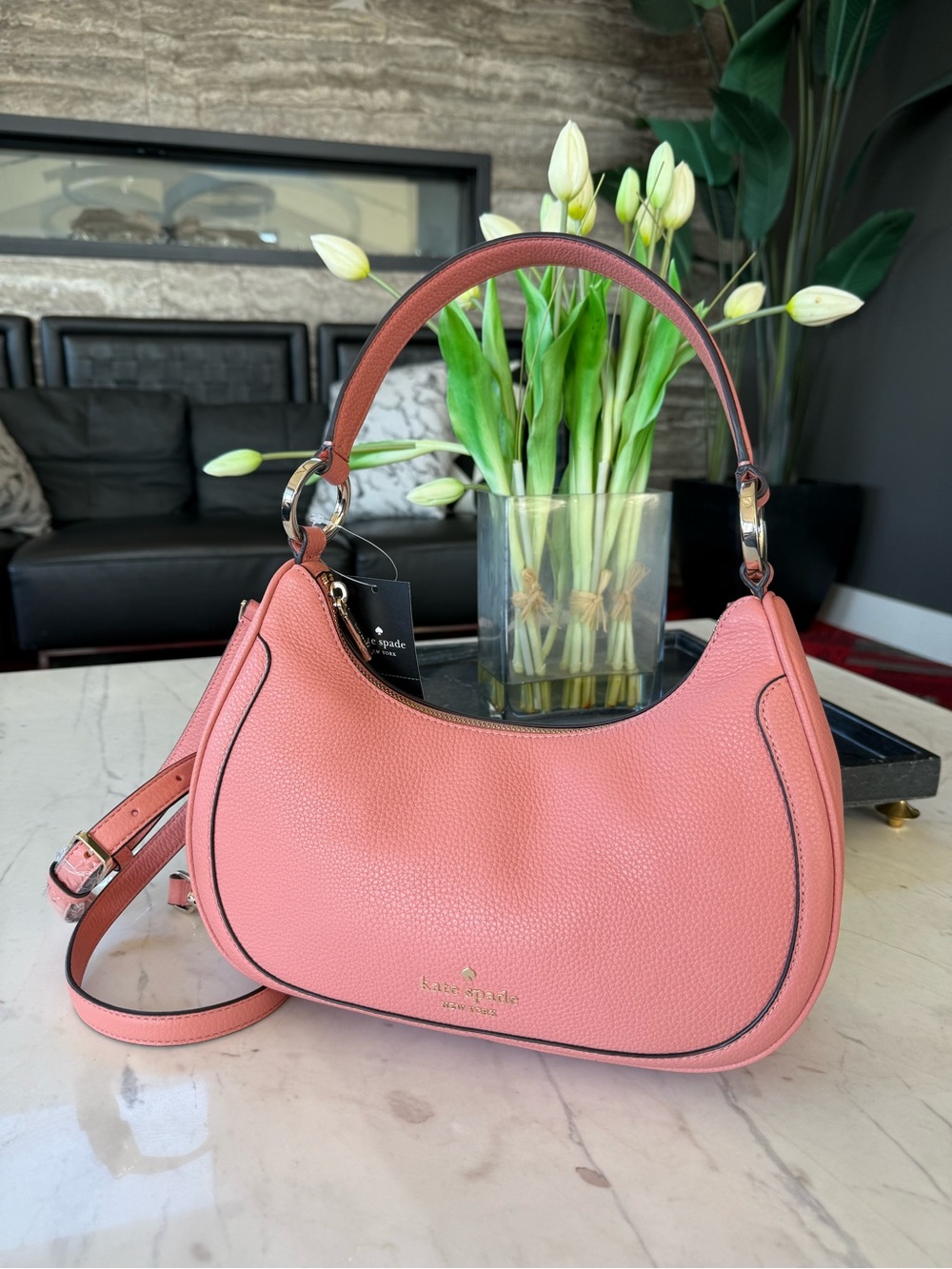 New Kate Spade Leila Pebbled Leather Shoulder Bag - Picture 2 of 16